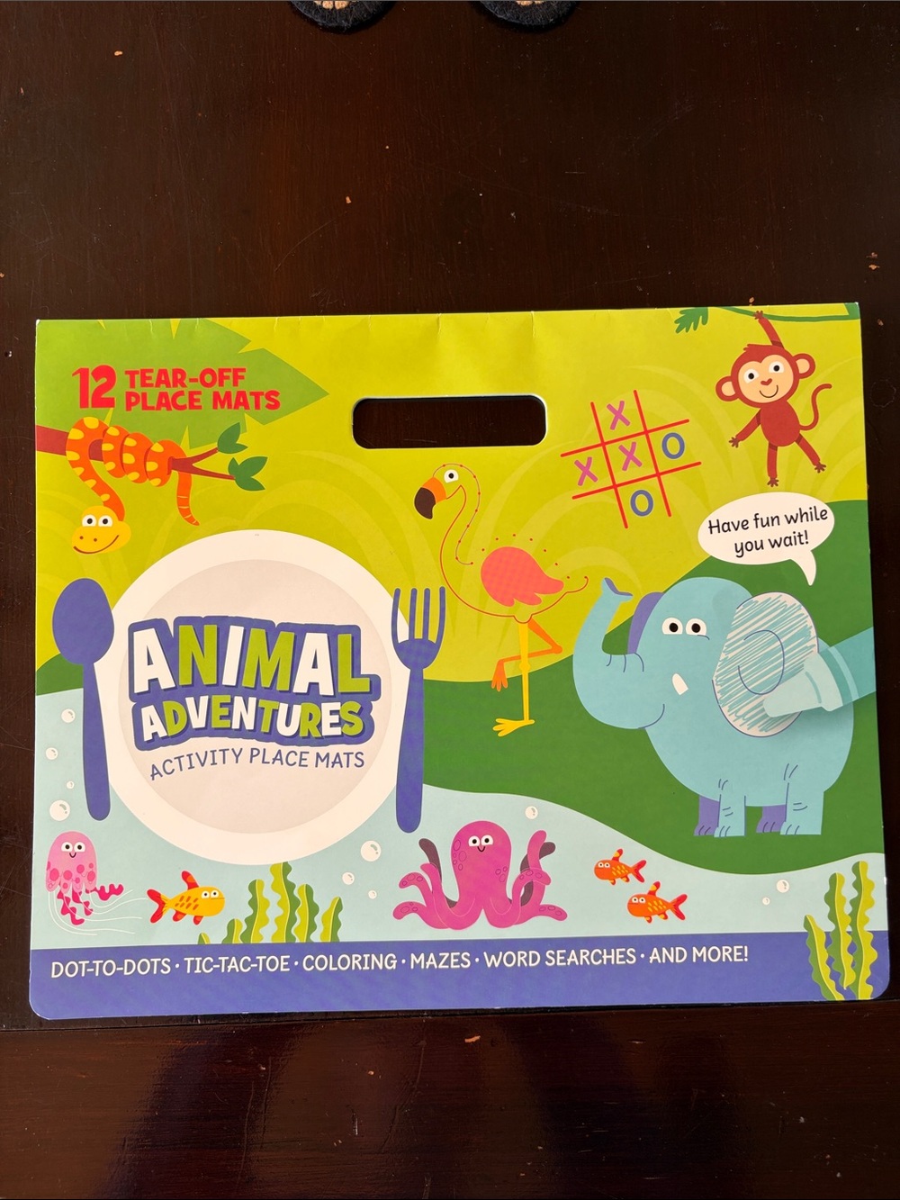 Kids Activity Place Mats - Green (12 Tear-Off)